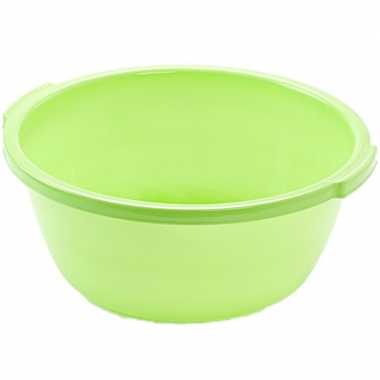 Kunststof teiltje/afwasbak rond 10 liter groen