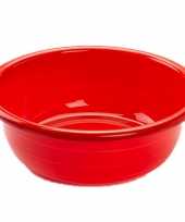 Set van 2x stuks grote kunststof teiltje afwasbak rond 11 liter rood