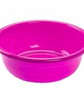 Set van 2x stuks grote kunststof teiltje afwasbak rond 11 liter roze