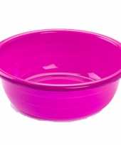 Set van 2x stuks grote kunststof teiltje afwasbak rond 30 liter roze